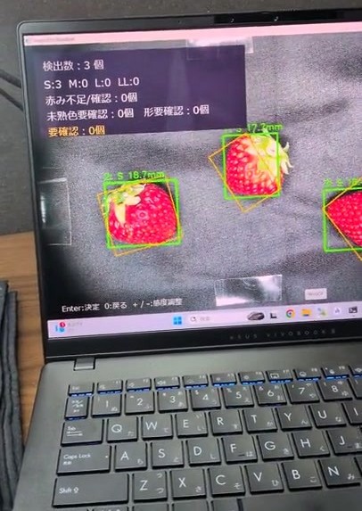 AI画像検査システムで複数対象物を検出している画面